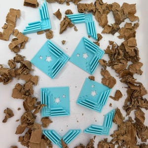 kit de 8 cantoneras para la creación de cajas de cartón de 1.5/2/3mm de espesor  |  Scrapbooking y manualidades