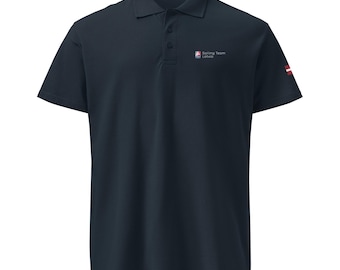 Sailing Team Latvia Unisex polo T-krekls, tumši zils