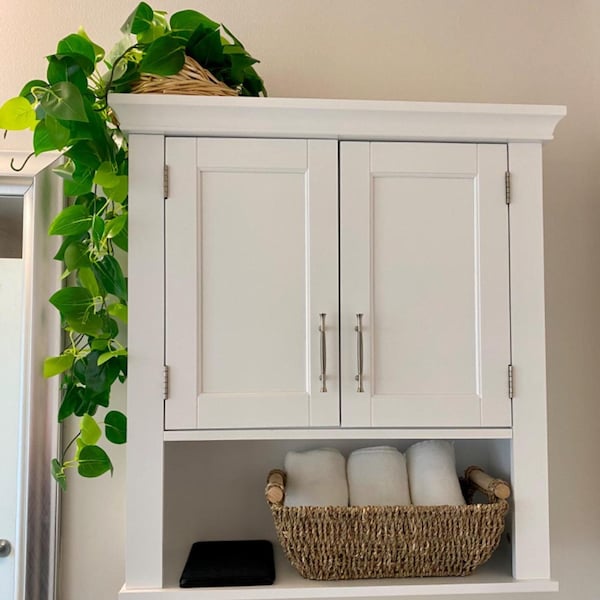 Wood Bathroom Hanging Etsy