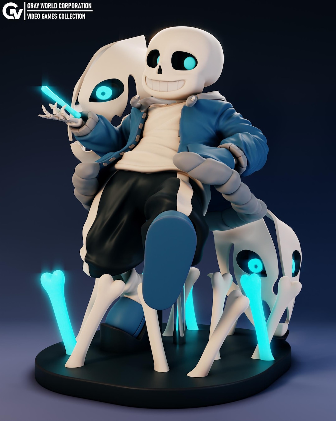 Undertale Robe Figure Original Sans Undertale Statue, 3D Painted Figures, Action Figurines ...