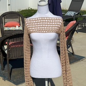 Mesh Bolero Crochet Pattern | Lightweight Crochet Shrug PDF | DIY Summer Layering Piece | Instant Download | Crochet Pattern Only