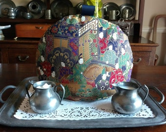 Tea Cozy - Traditional English Style, Reproduction of Antique Chinoiserie Print