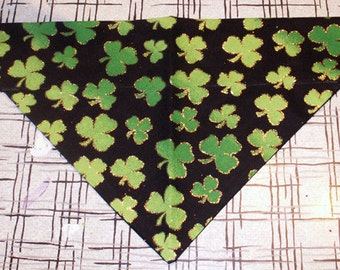 Dog Bandana, St Patrick's Day, Neckerchief, Irish, March, Shamrock, glitter