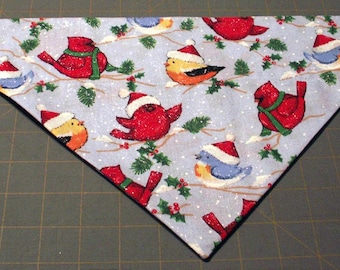 Dog Bandana Christmas, Winter, Birds