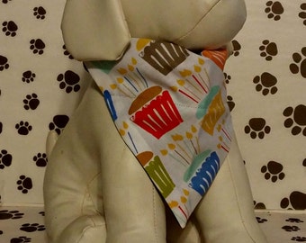 Cupcake Dog Bandana, Birthday, Adoption, Celebration, Gotcha, Neckerchief