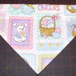 Dog Bandana, Easter, neckerchief, spring, basket, bunny, rabbit image 1