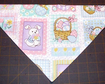 Dog Bandana, Easter, neckerchief, spring, basket, bunny, rabbit