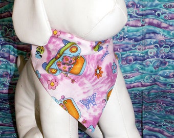 Diva Dog Bandana, pink, punch buggy, retro, hippie, neckerchief, scarf