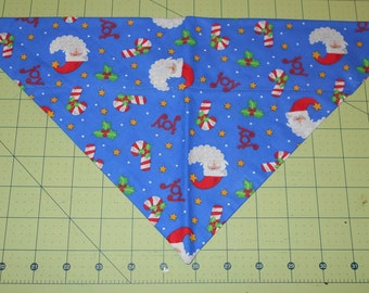 Santa Dog Bandana, Christmas, Neckerchief, Santa, Candy Cane, Holly, Joy