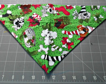 Dog Bandana Christmas,Bones, Bowls, Winter, Holiday