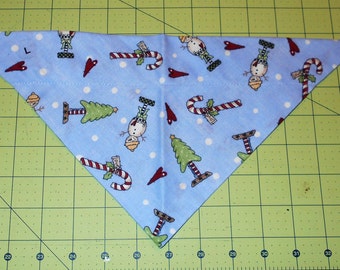 Snowman Dog Bandana, Christmas, Neckerchief, Primitive, Winter, Holiday