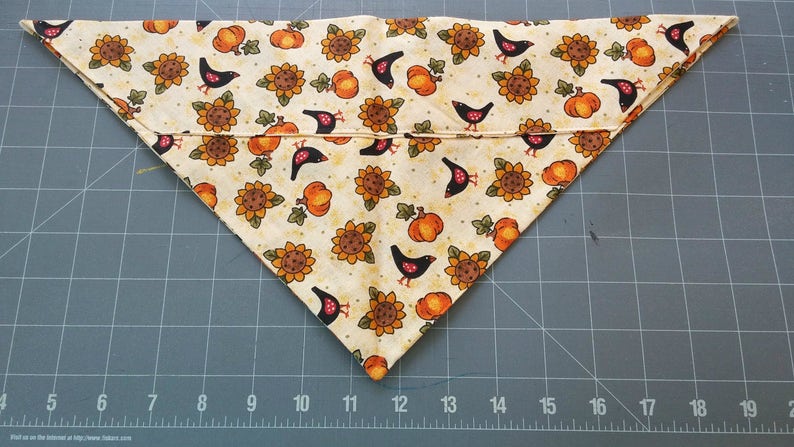 pumpkin Thanksgiving Autumn Harvest Dog Bandana Fall sunflower Halloween crow