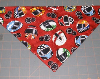 Dog Bandana Racing Helmets, helmet, motocross, motorcycle, race car, NASCAR, Indy