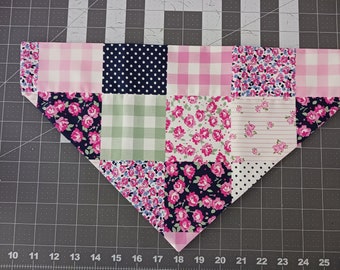 Dog Bandana, Quilt Patches, Diva, Over the collar