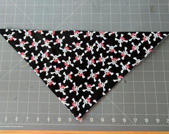 Pirate Dog Bandana, Pirate, Summer, Skull, Crossbones, Jolly Roger, neckerchief, scarf