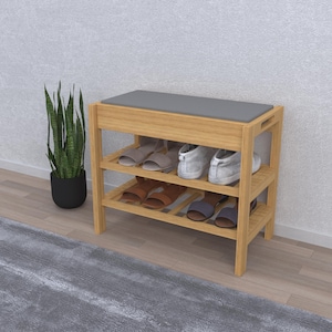 2 Tier Shoe Rack | Two shelf shoe rack | DIY Shoe Rack | DIY Wooden Furniture Project | Foyer furniture |