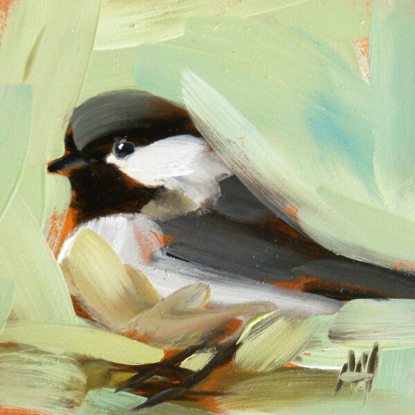 reserved for etsy member chickadee13 original painting by moulton 4 x 4 inch