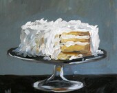 Coconut Cake Art Print by Angela Moulton 10 x 10 inch