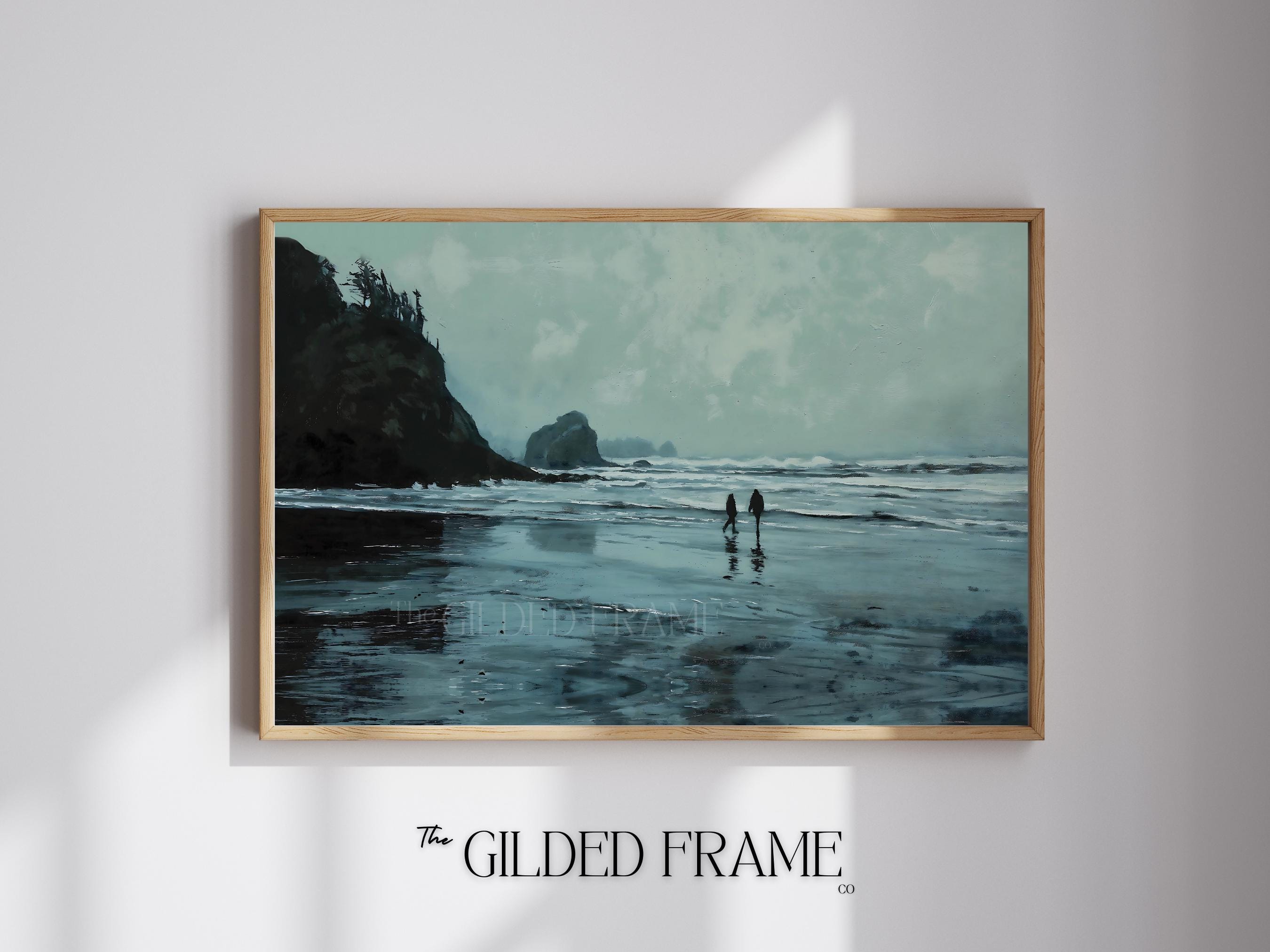 Beautiful.t24■1790+1690×10=18690ヒーリング La Push Beach Twilight Print, Winter Landscape Wall Art (digital