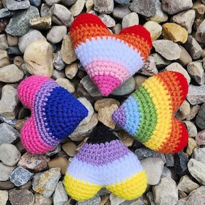 Crochet Pride Hearts (made to order)