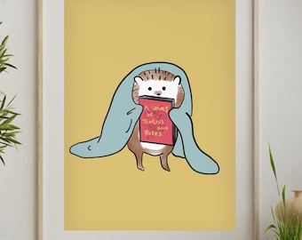 A Court of Thorns and Roses Booktok Hedgehog Print