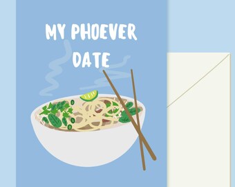 My Phoever Date Greeting Card: Pun Bestfriend Card
