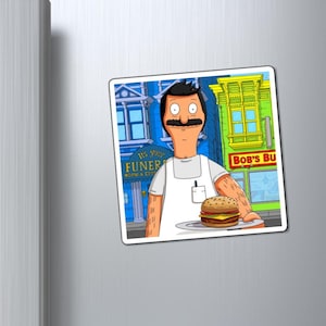 Bob&#39;s Burgers Magnet | Bob&#39;s Burgers Magnets Tina Louise Gene Bob Linda Belcher Teddy Kuchi Kopi Gift for Her For Him Valentine&#39;s Day