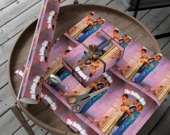 The Golden Girls Wrapping Paper | Dorothy Sophia Blanche Sophia Gift Wrap Character Merch Celebration Birthday Holiday Gift For Her Him