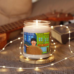 Vela de Bob&#39;s Burgers / Gene Belcher Bob Linda Louise Tina Teddy Vela de soja perfumada Decoración Aroma delicioso Regalo de cumpleaños para el día de San Valentín Él Ella