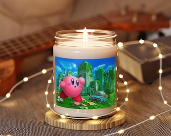 Kirby Kerze | Kirby duftende Soja Kerze Strumpf Stuffer Geschenk für sie für ihn Dekor ästhetisch niedlich Videospiele Charakter duftend lecker