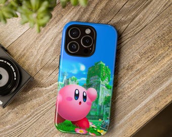 Kirby Phone Case | Cute Aesthetic Kirby Tough Cases Tech Accessory Phone Case Game Pink Gift For Her For Him Pattern Aesthetic Cute Pink