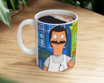 Bob's Burgers Mug | Bob's Burgers Ceramic Mug Cup Tina Louise Linda Bob Gene Belcher Gift For Her For Him Birthday Valentine's Day