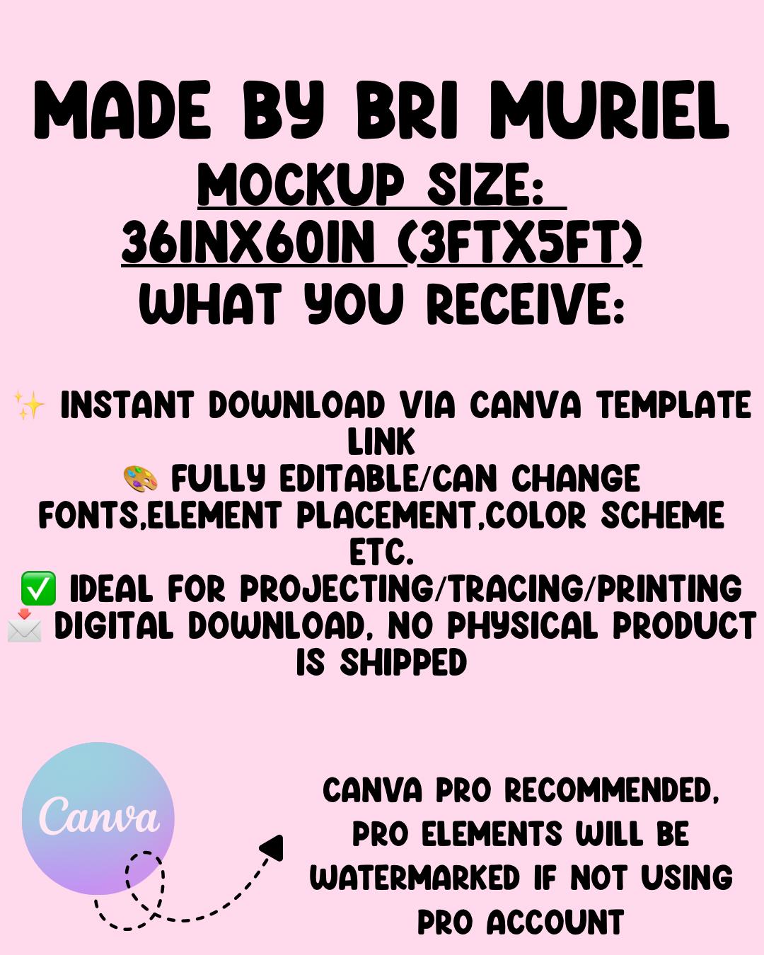 Floral Birthday Banner | Editable Canva Template, Girl Birthday Party ...