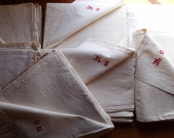 Vintage French linen sheets (per piece) - great fabric for curtains, upholstery, cushions, projects