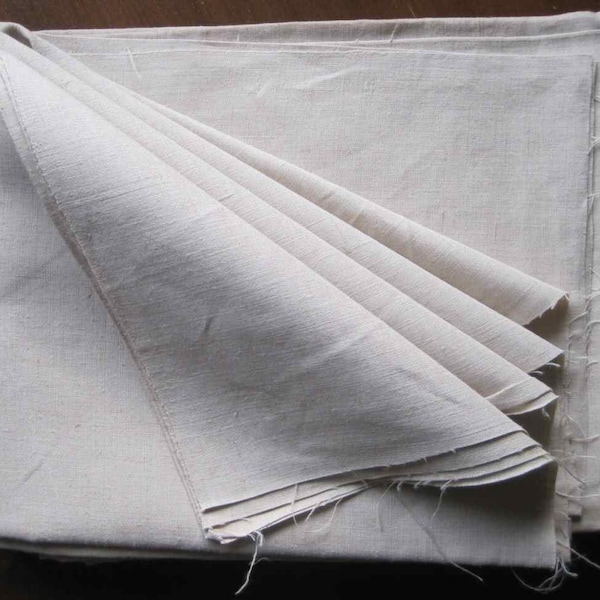 Beautiful unused vintage French pure hemp, linen sheet fabric, wonderful for upholstery or projects