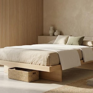 Queen Platform Bed DIY Plan – Modern Wood Bed Frame PDF, Imperial & Metric