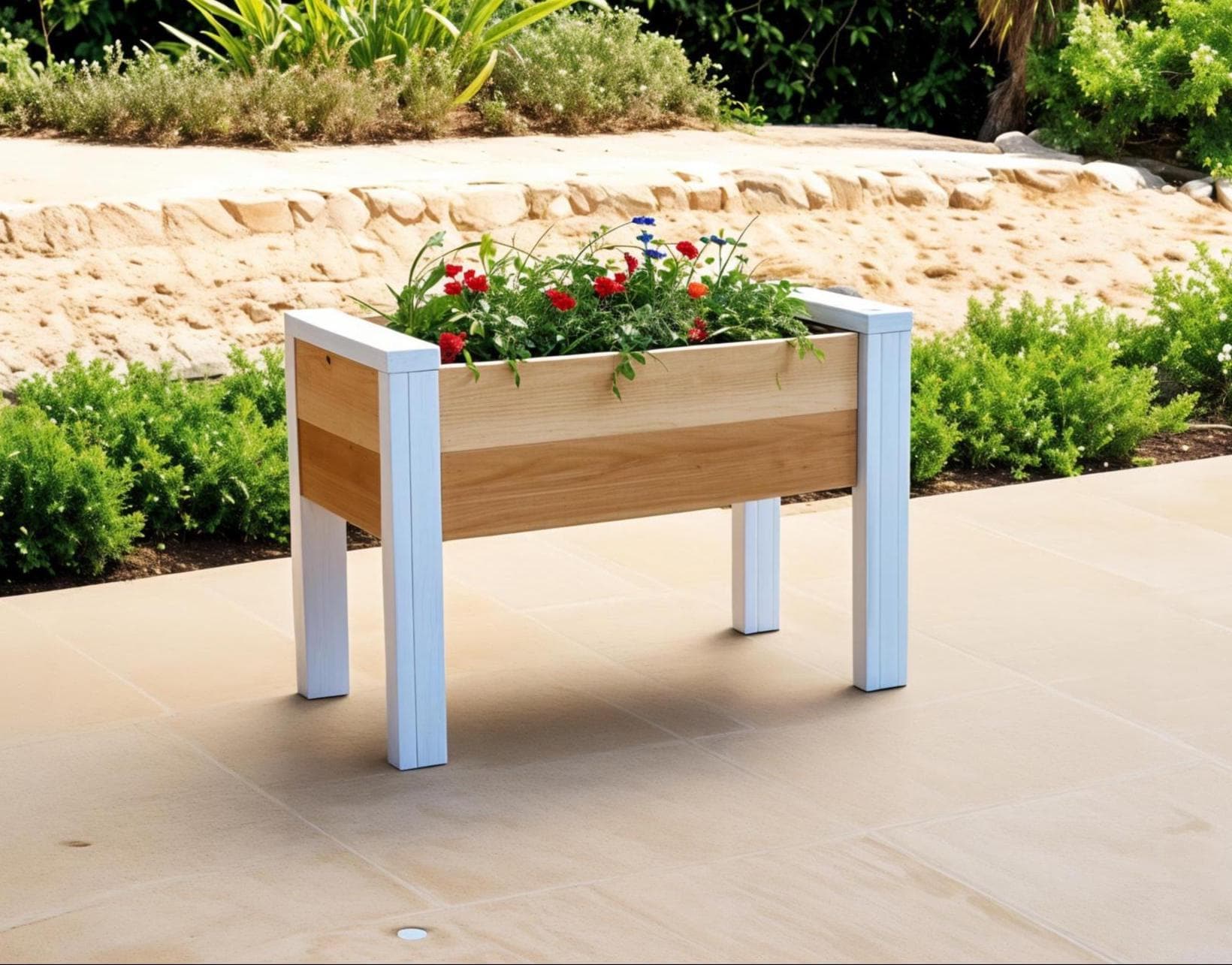 Raised Planter Box DIY Plan – 40x20x28" Gardening Woodworking PDF