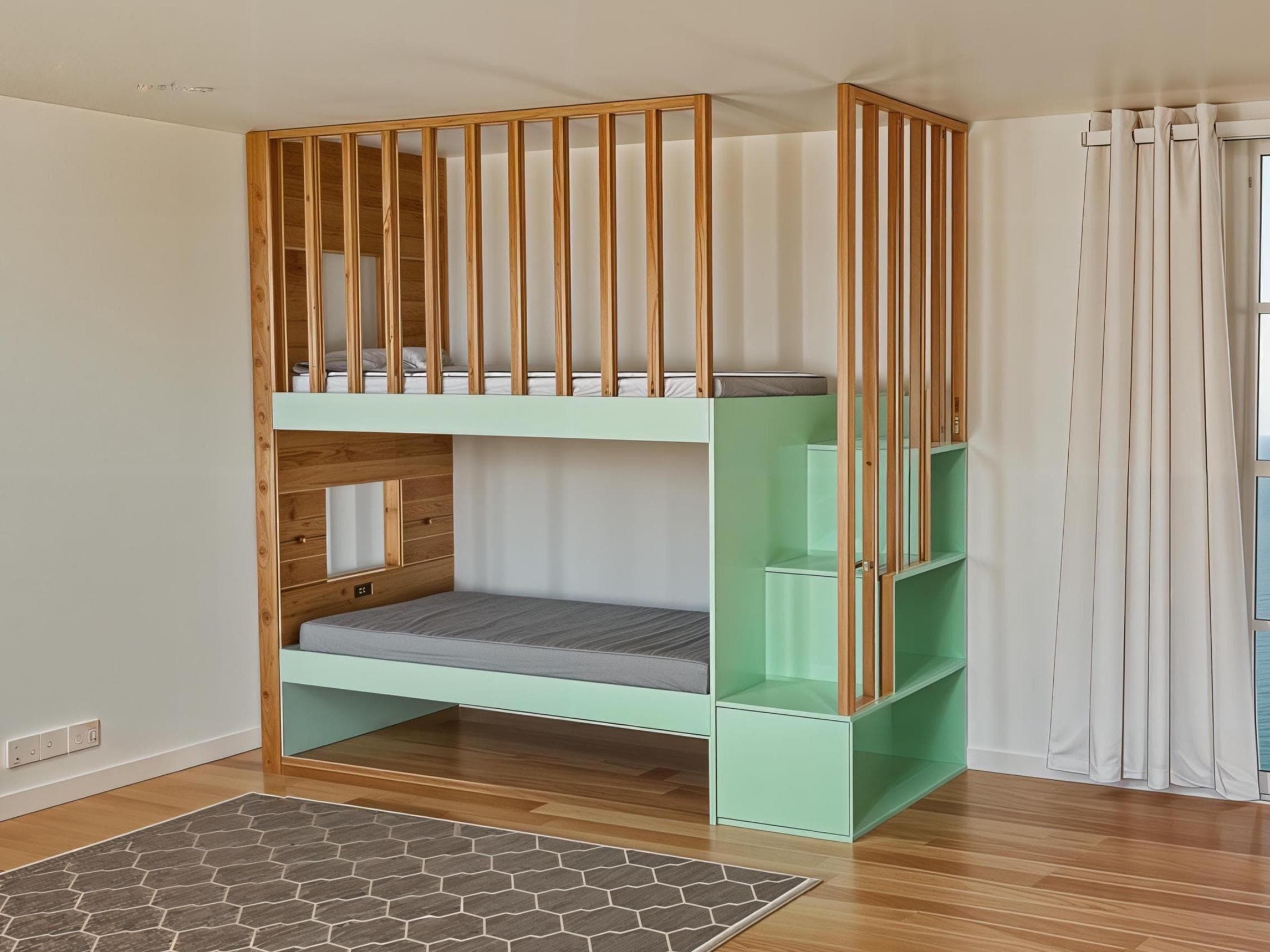 Twin Size Bunk Bed DIY Plan – 38x75" , 90x200 cm Minimalist Bedroom Furniture PDF