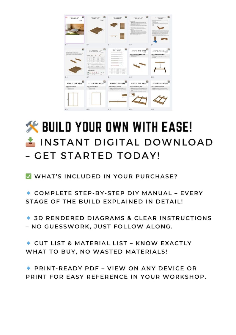 Large dog bed manual. Digital download