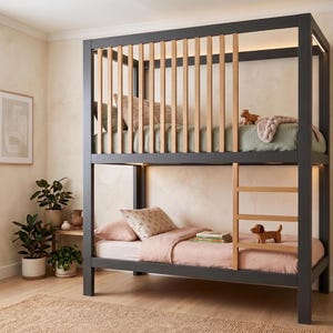 Twin Bunk Bed Woodworking Plans, Kids Space-Saving Bed Frame, PDF Instant Download,Beginner Friendly,Metric & Imperial
