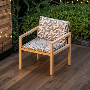 Outdoor Chair DIY Plan – Wooden Patio Furniture PDF, Metric, Imperial
