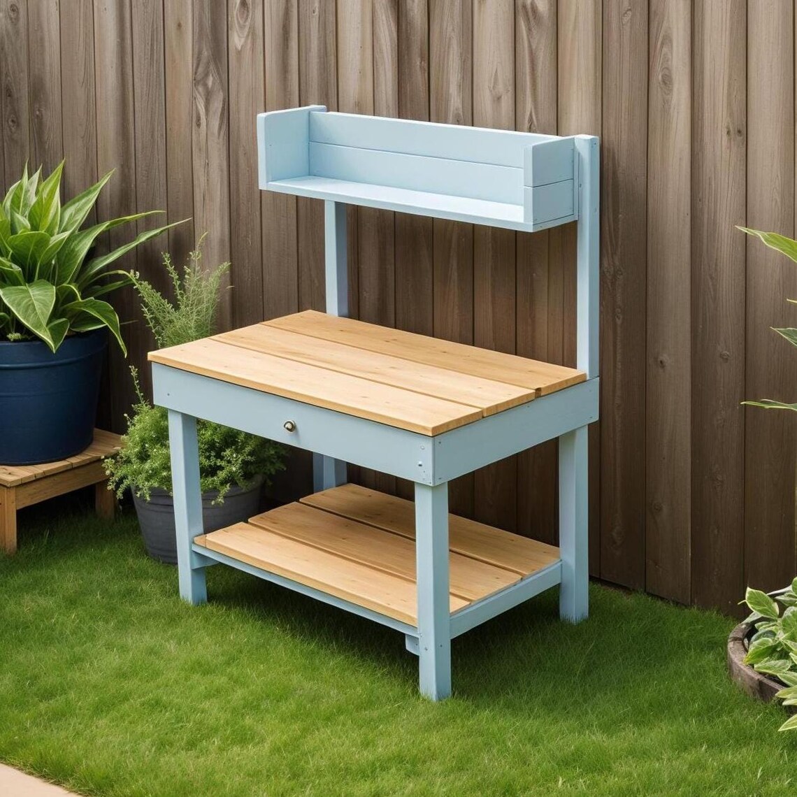 DIY Kids Potting Bench Plans – Outdoor Play Table for Gardening & Messy ...