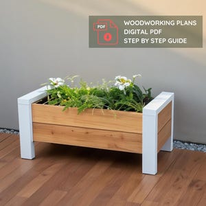 Plan de bricolage de jardinière surélevée – Jardinières de jardinage en bois PDF 40 x 20 x 17,75 po.