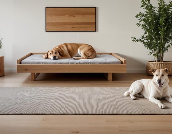 Large Dog Bed DIY Plan – XL42x28" & XXL44x34" Woodworking PDF