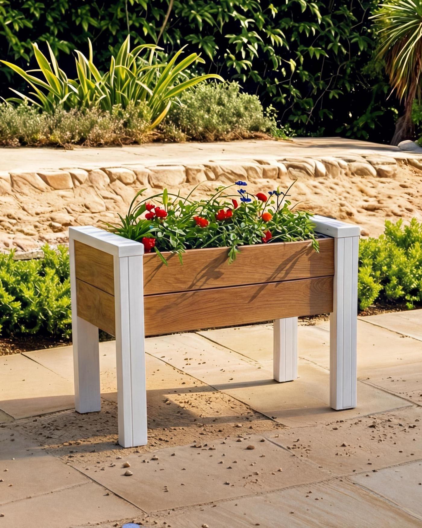 DIY Raised Garden Bed Plans 20x40x28 | Wooden Planter Box Plan ...
