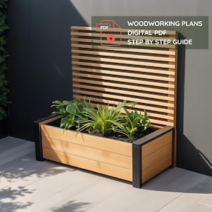 Fioriera con traliccio e frangivento fai da te – Supporto per piante da esterno moderno in formato PDF