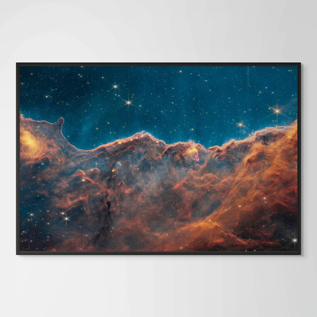 NASA Deep Field Carina Nebula Print - James Webb Space Telescope Galaxy ...