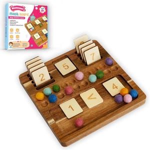 Lavagna matematica Montessori Gift: gioco di addizione e sottrazione in legno di acacia