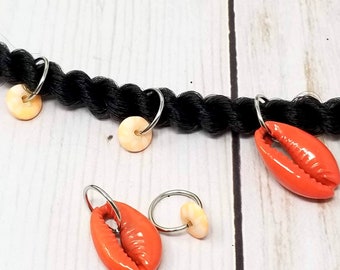 Dreadschmuck Dreadlockschmuck from Bronze wire with real pearl of red coral Dreadperle Rast ash Muck Red Coral