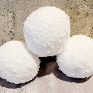 Indoor Snowballs, Plush Knit Indoor Snowballs, Christmas Party Decor, Holiday Gifts for Kids, Winter Home Decor, Georgia Snowballs image 5